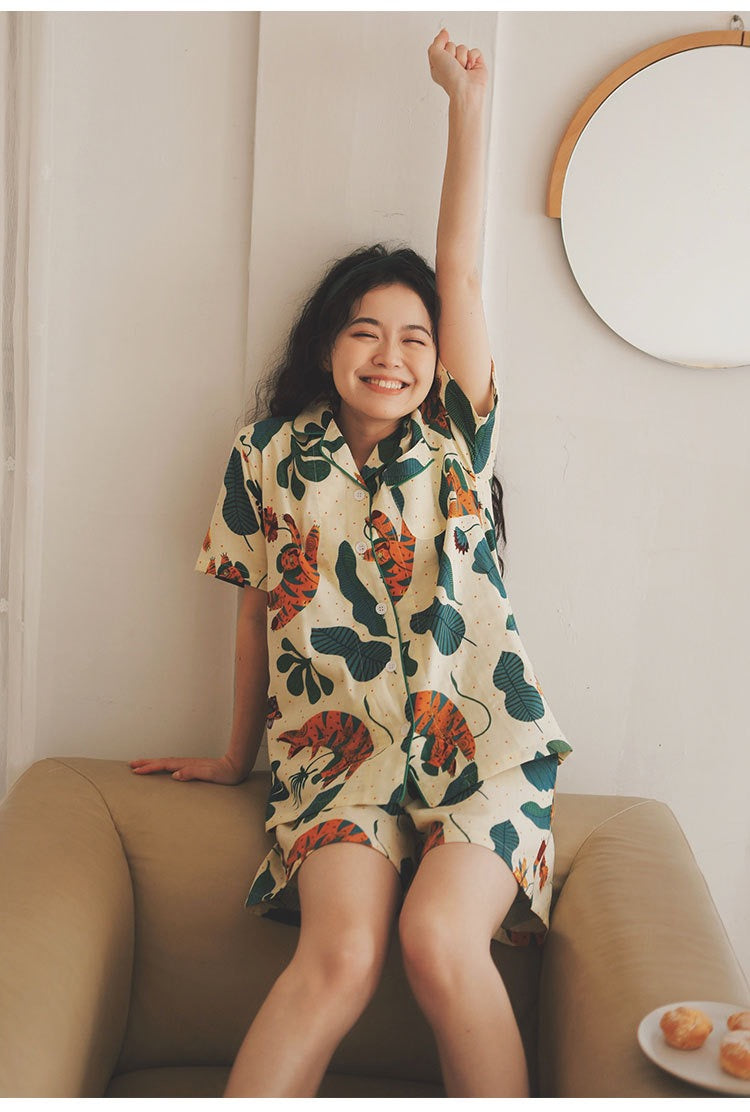 Green Path Pajama Set