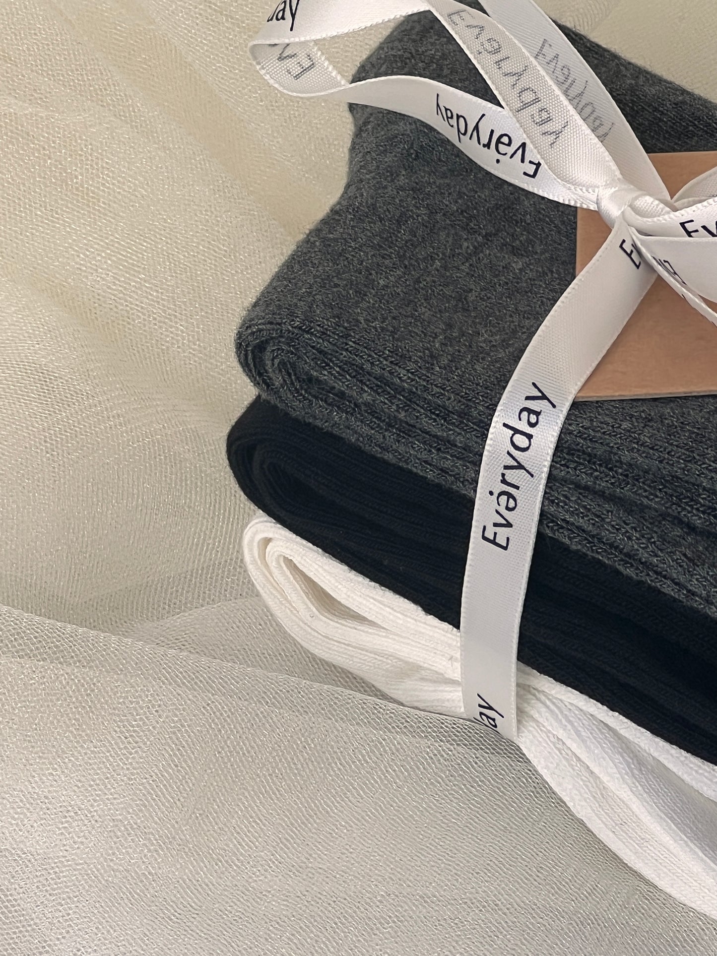 Cozy Pure Color Long Socks 3/pack