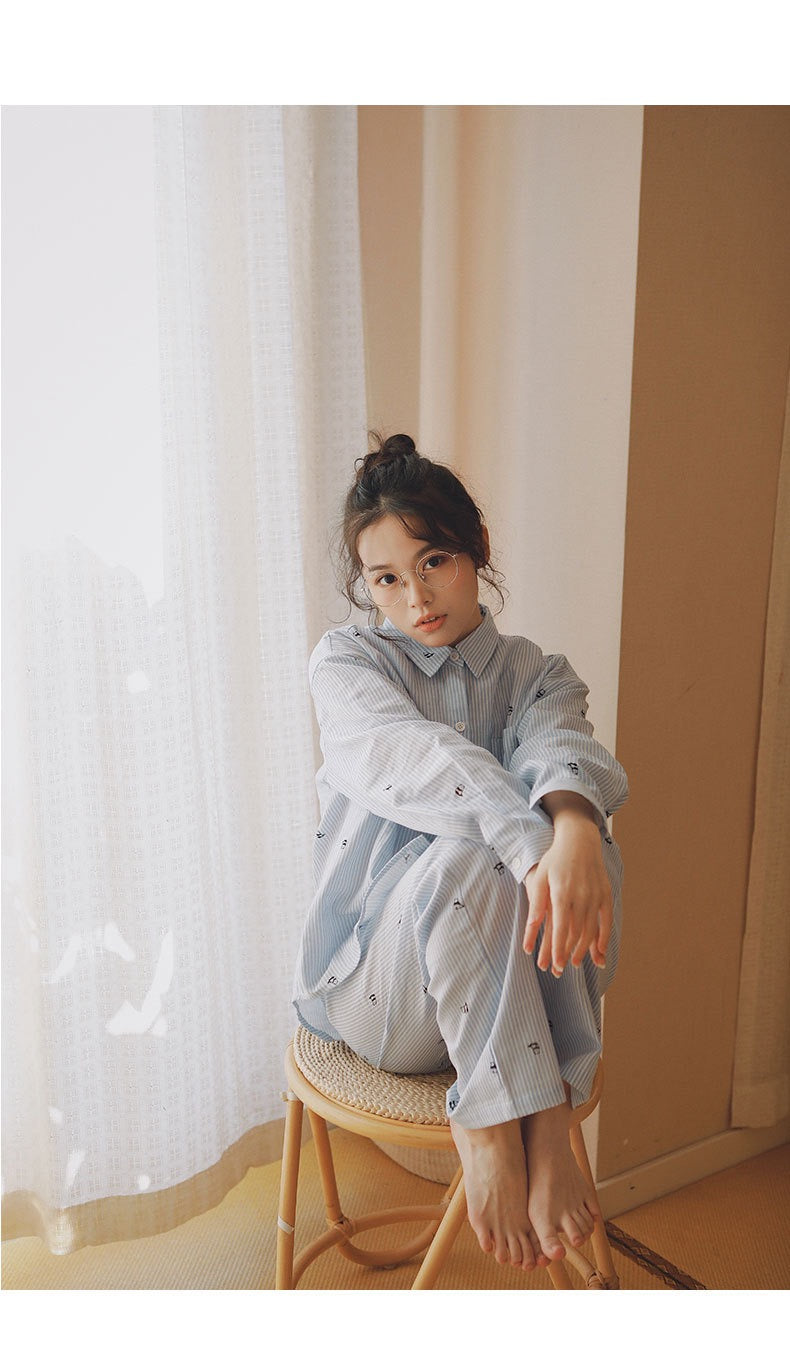 Panda in Blue Pajama Set