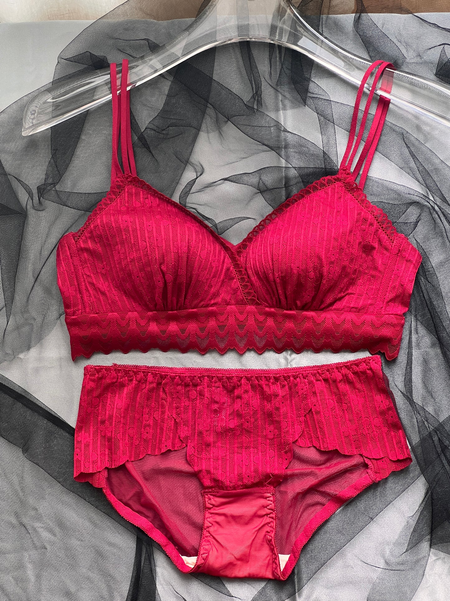 Lace Elegance Trio Bralette Set