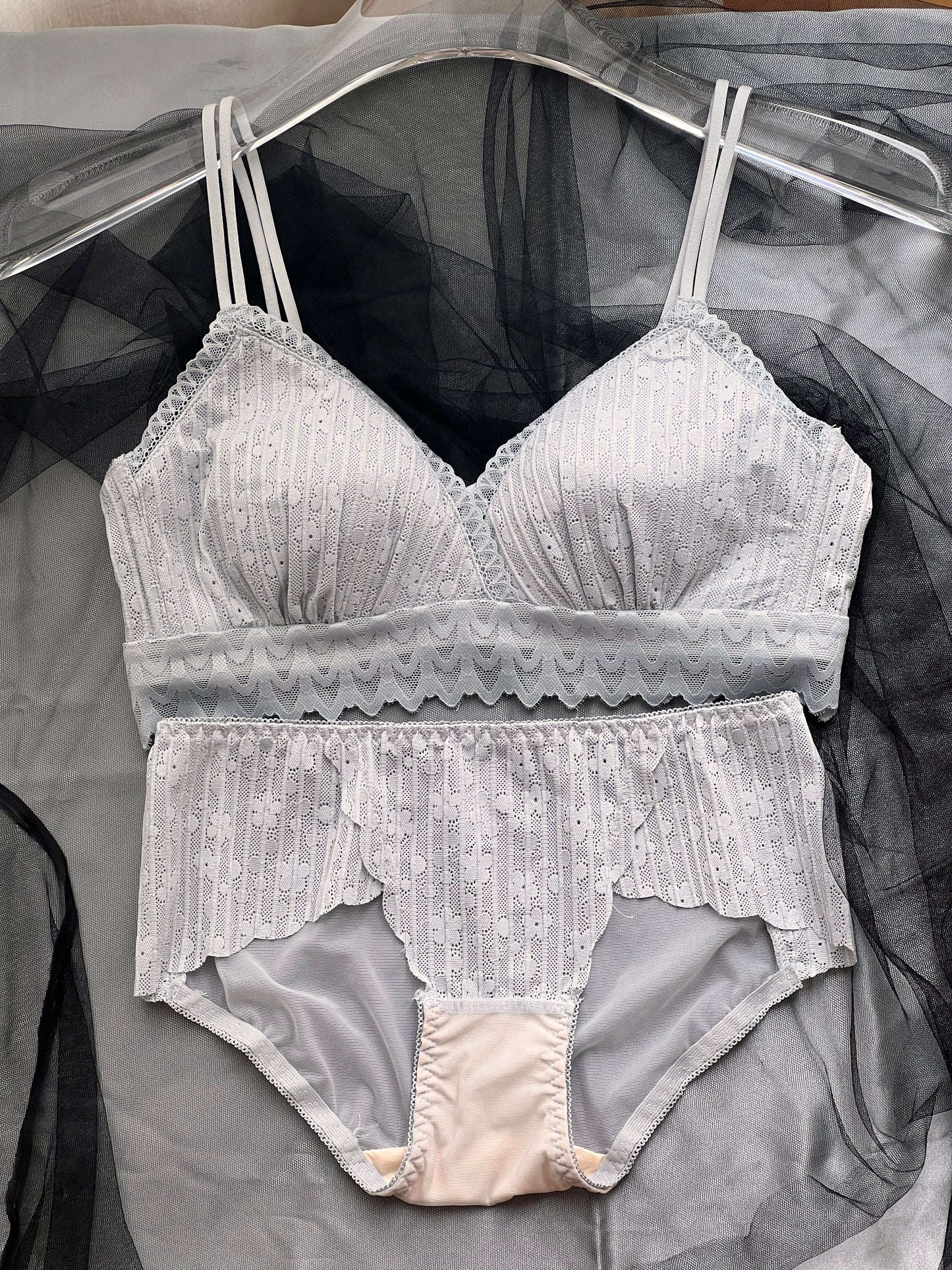 Lace Elegance Trio Bralette Set