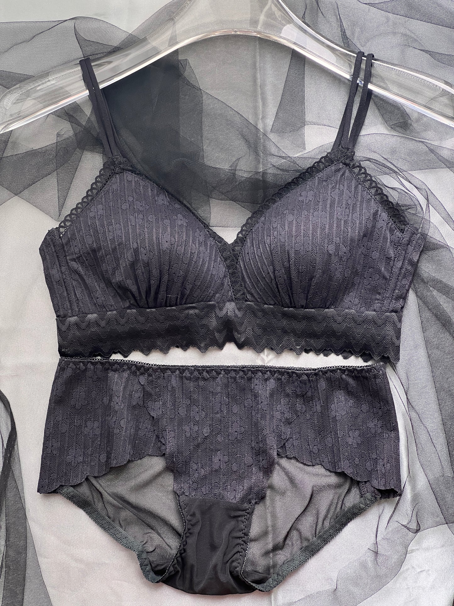 Lace Elegance Trio Bralette Set