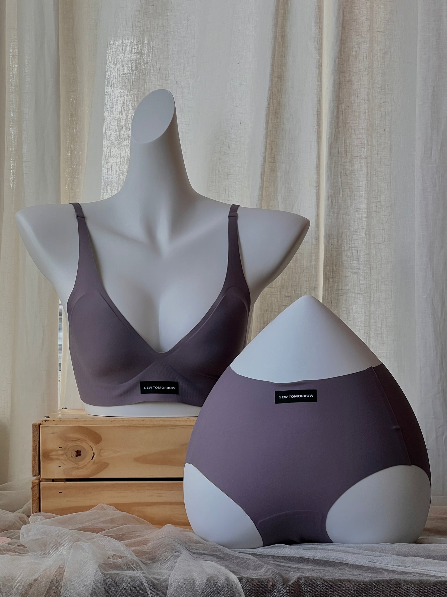 Warm Scented Purple Bralette Set