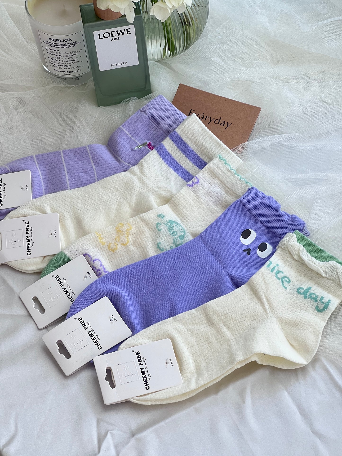 Summer Purple Long Socks set