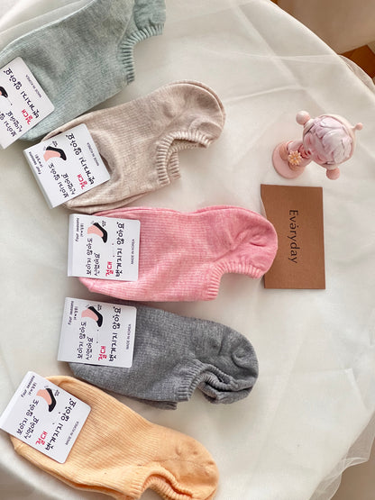 Korean short socks - pure colors