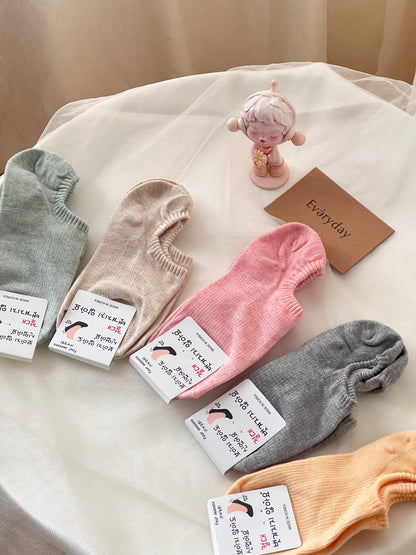 Korean short socks - pure colors